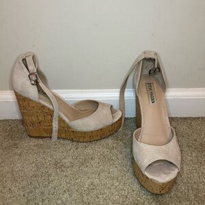 Tan Steve Madden Wedges